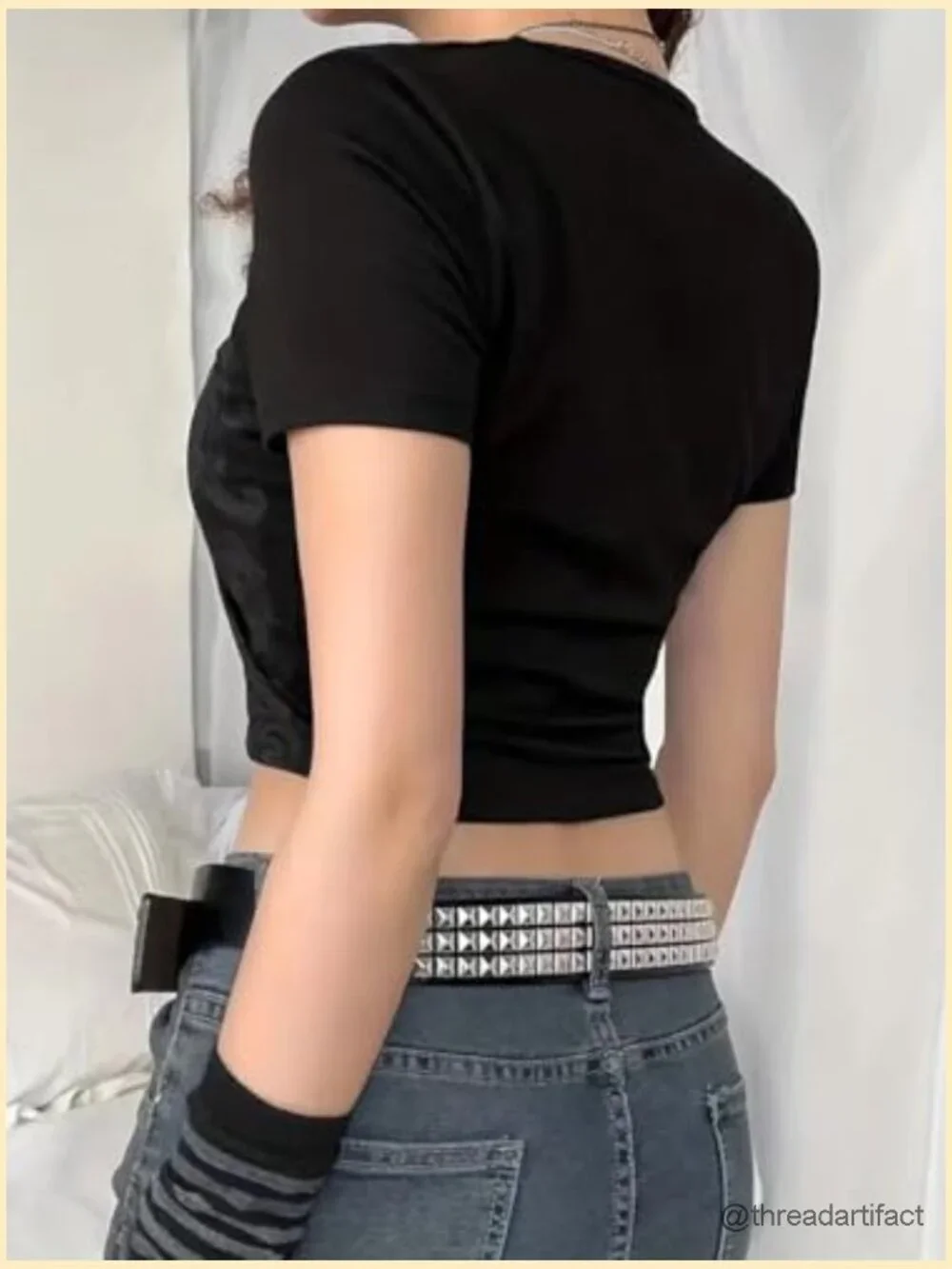 Punk Rock Rivet Studded Belt with Pyramid Studs